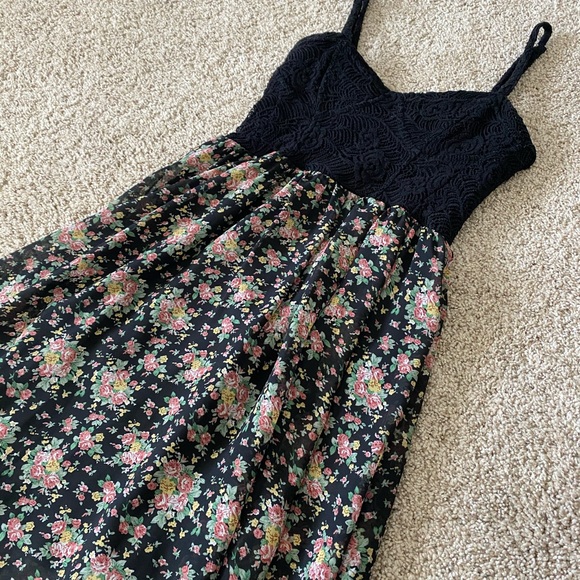 American Rag high low black floral dress size small - Picture 6 of 7